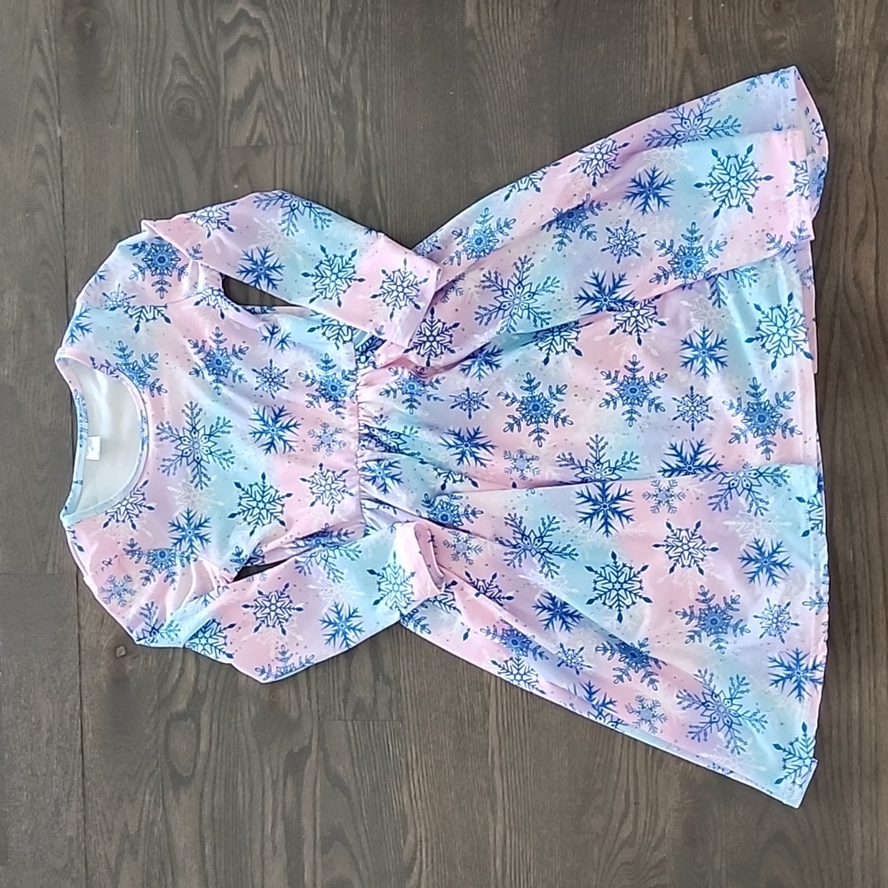 Size 7 custom made snowflake dress